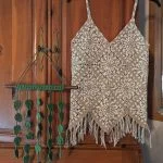 granny square crochet top with fringe