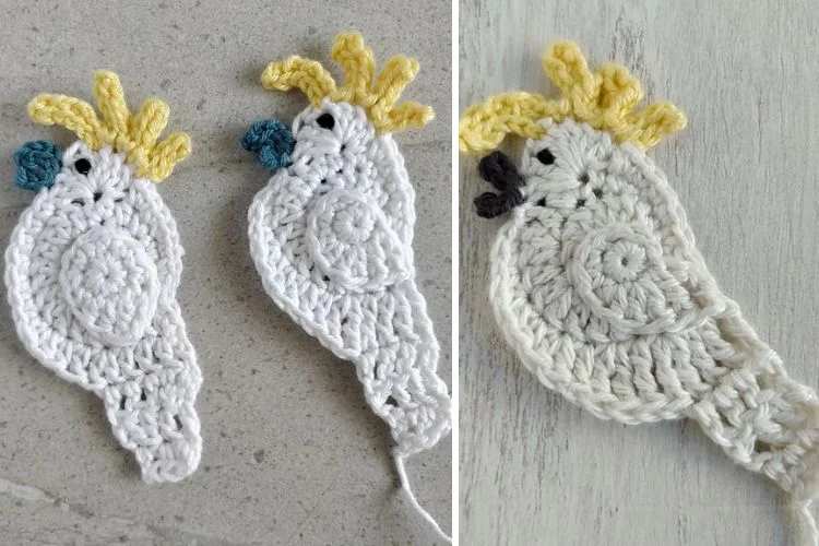 Crochet cockatoo crochet pattern.