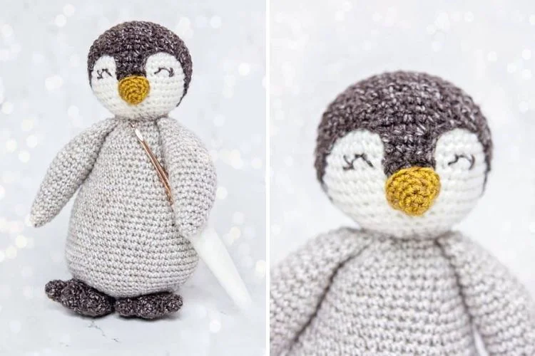 Crochet penguin amigurumi pattern.