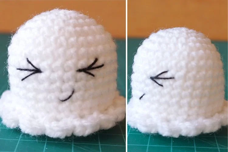 Cute crochet ghost amigurumi pattern.