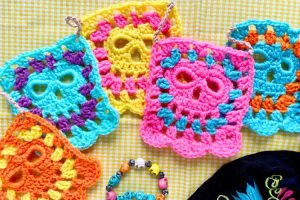 Skull Granny Square Garland