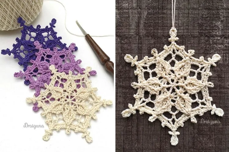 Free crochet snowflake pattern.