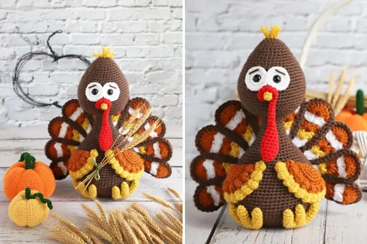 Thanksgiving turkey crochet pattern.