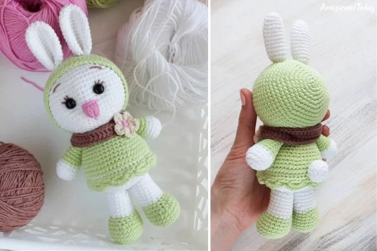 Crochet bunny amigurumi pattern.