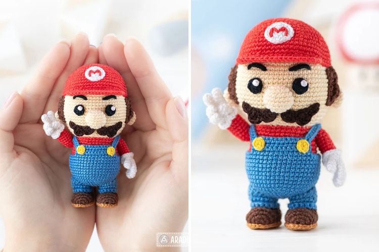 Nintendo mario amigurumi crochet pattern.