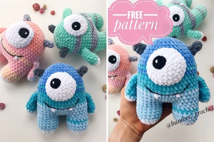 Free monster amigurumi pattern.