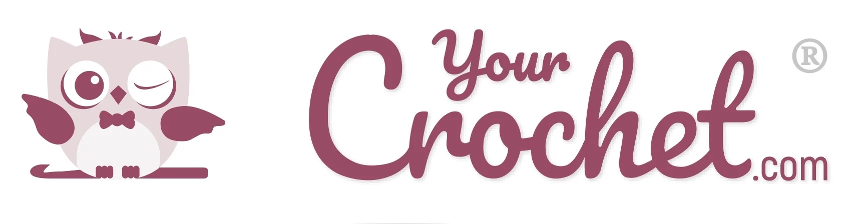 Yourcrochet com logo with an owl on it.