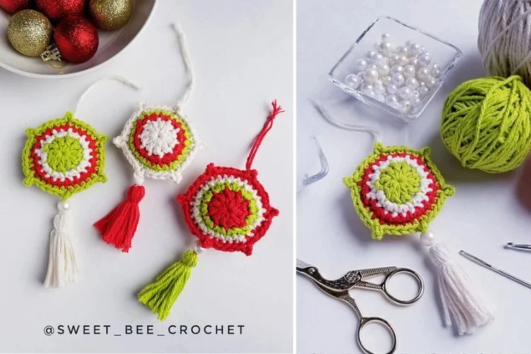 Sweet bee crochet ornaments.