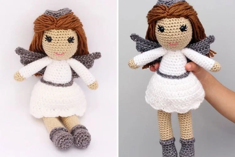 Crochet angel amigurumi pattern.