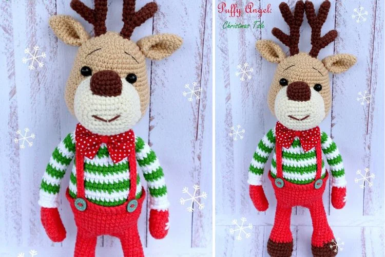 Rudolph the reindeer amigurumi pattern.