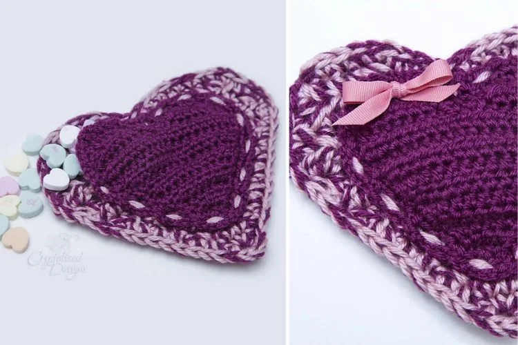 Valentine's day crocheted heart.