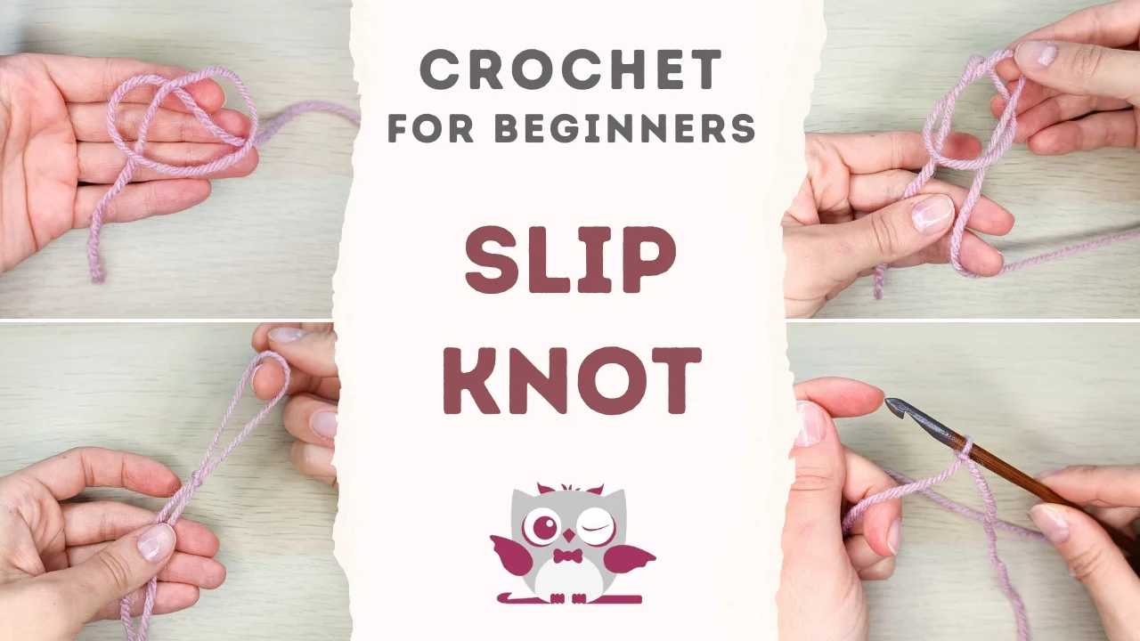 How to crochet a slip knot for beginners.