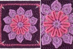 Simple 10-Petal Afghan Square
