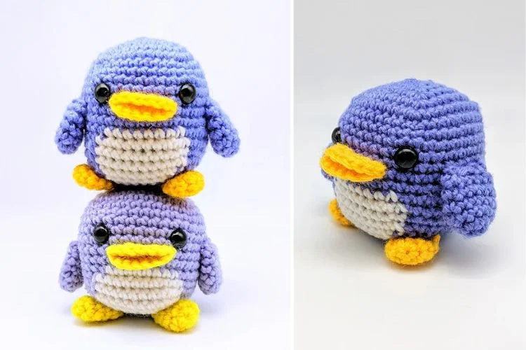 Crochet penguin amigurumi pattern.