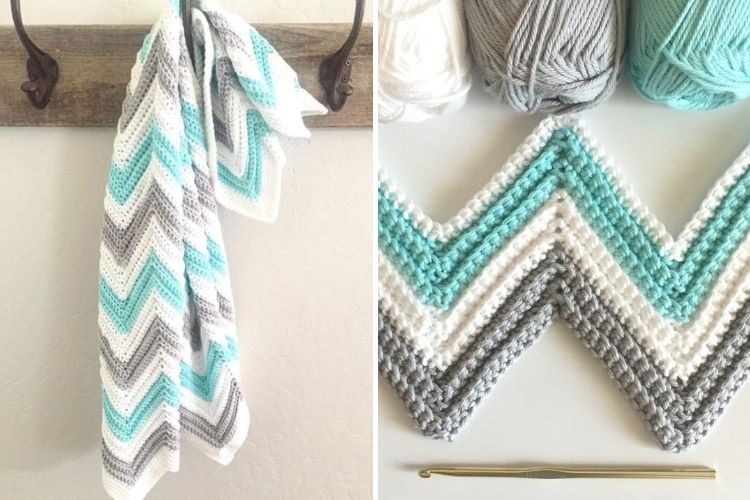 Crochet chevron afghan pattern.