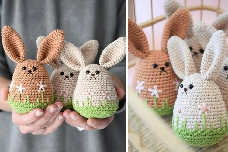 Crochet easter bunny amigurumi pattern.