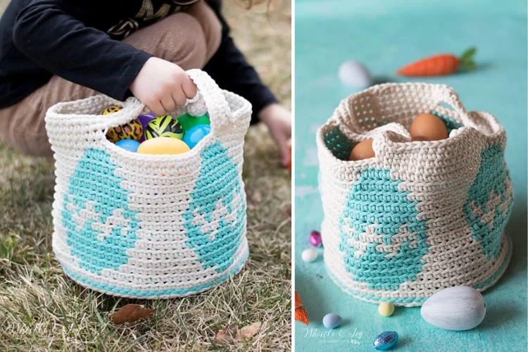 Easter basket crochet pattern.