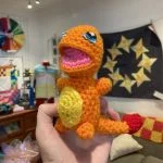 a crochet Charmander amigurumi
