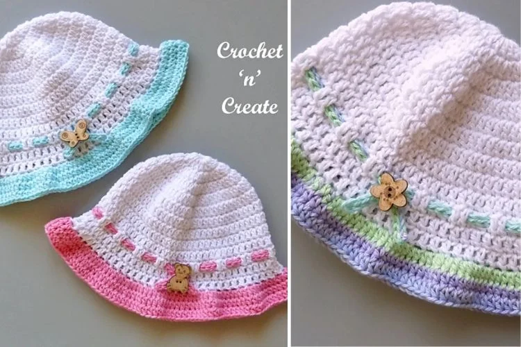 crochet baby summer hats