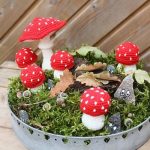 a set of toadstools amigurumi