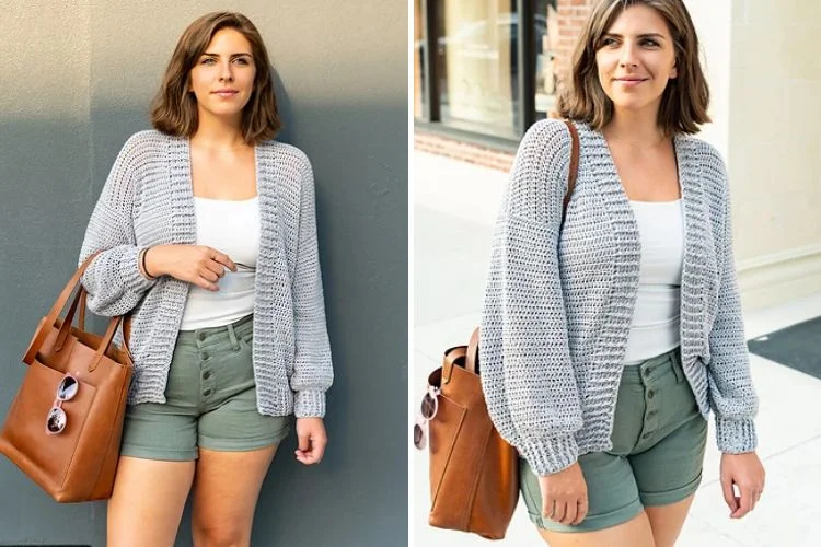 a simple crochet cardigan