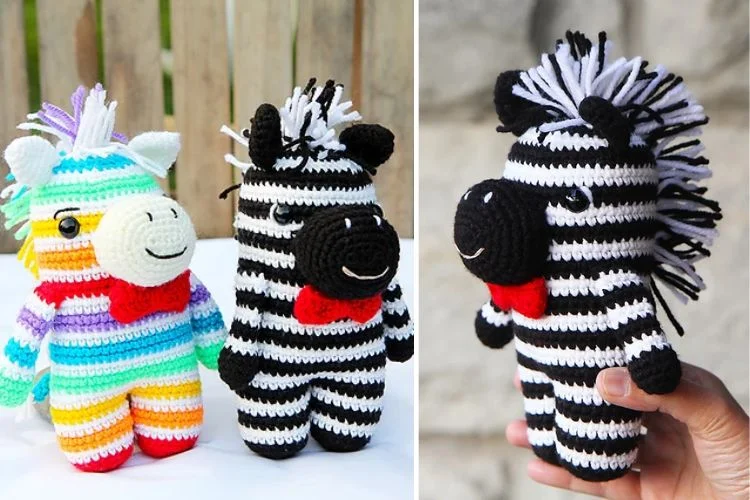 cute crochet zebra amigurumi