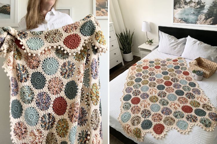 crochet hexagon blanket