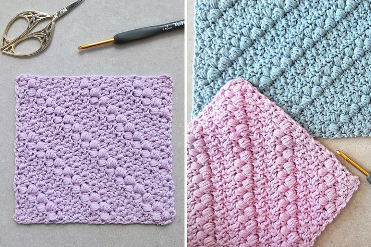 textured crochet dishcloths