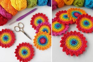 Rainbow Flower Applique
