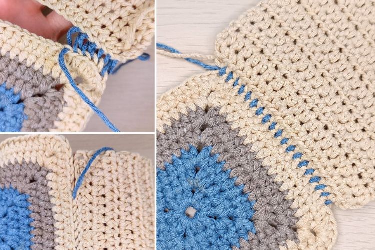 how to join crochet squares