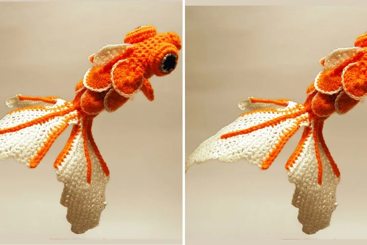 a detailed crochet fish amigurumi