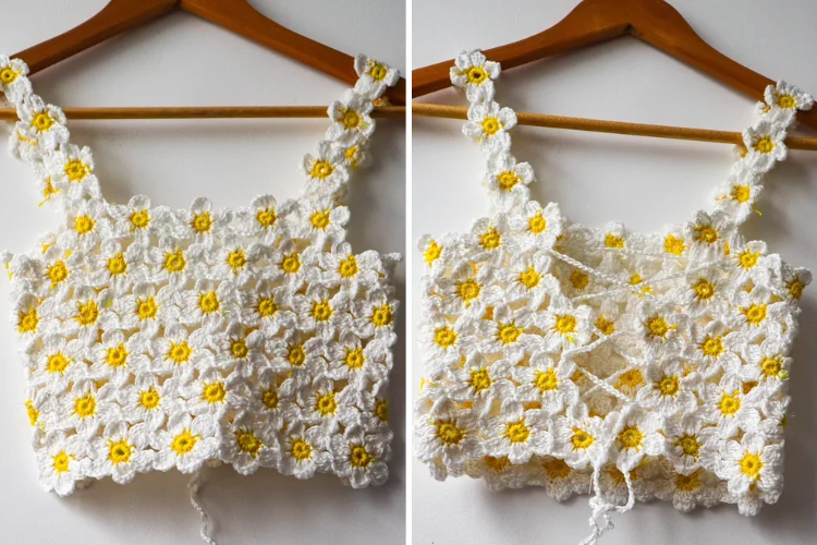 crochet flower top