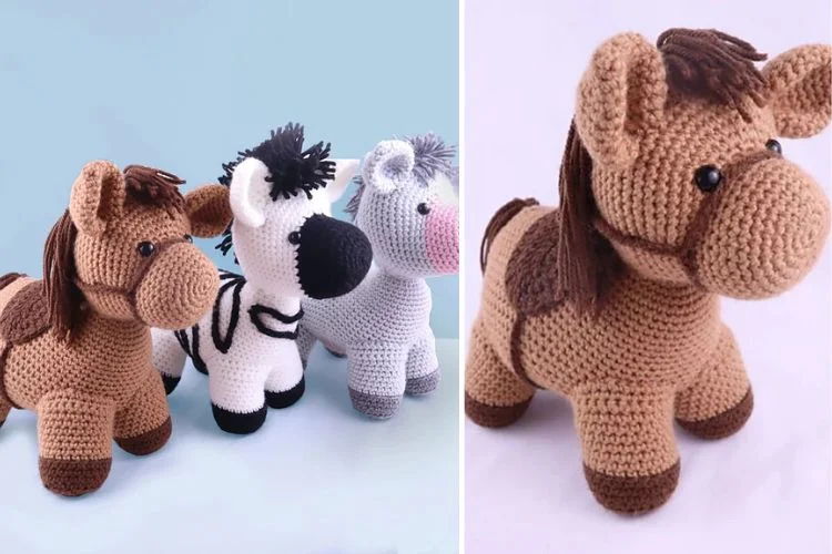 a crochet horse amigurumi