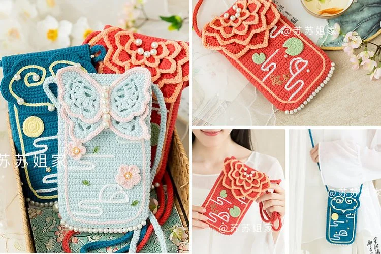 crochet phone bags