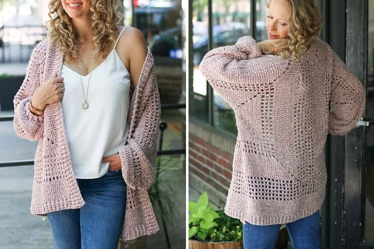 a cozy crochet cardigan