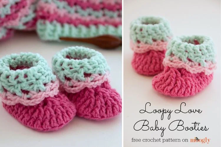 cute crochet baby booties