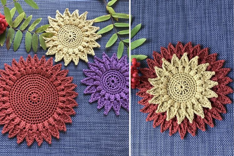 stylish crochet coasters