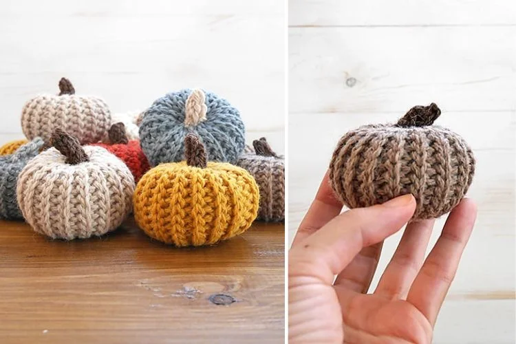 small crochet pumpkin amigurumi