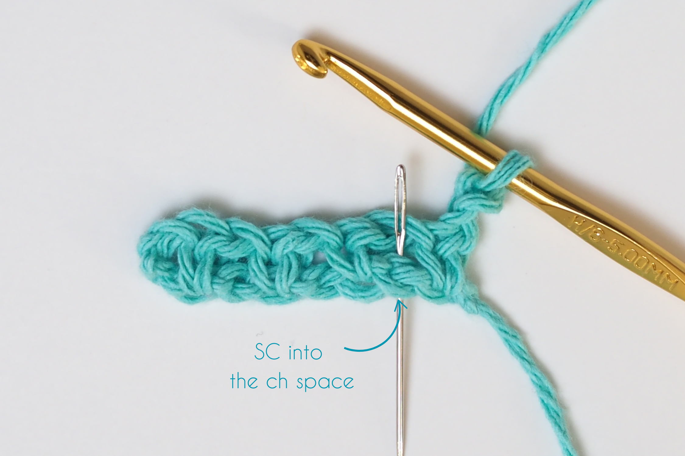 How To Crochet the Granite or Moss Stitch photo tutorial part 4