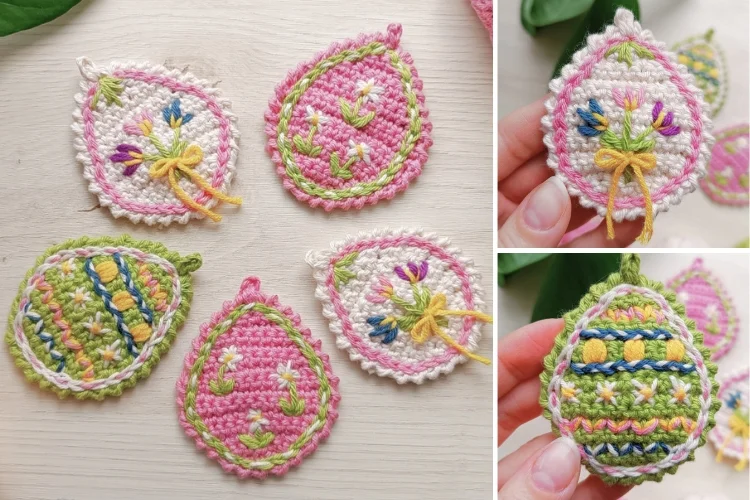 crochet egg decor free pattern