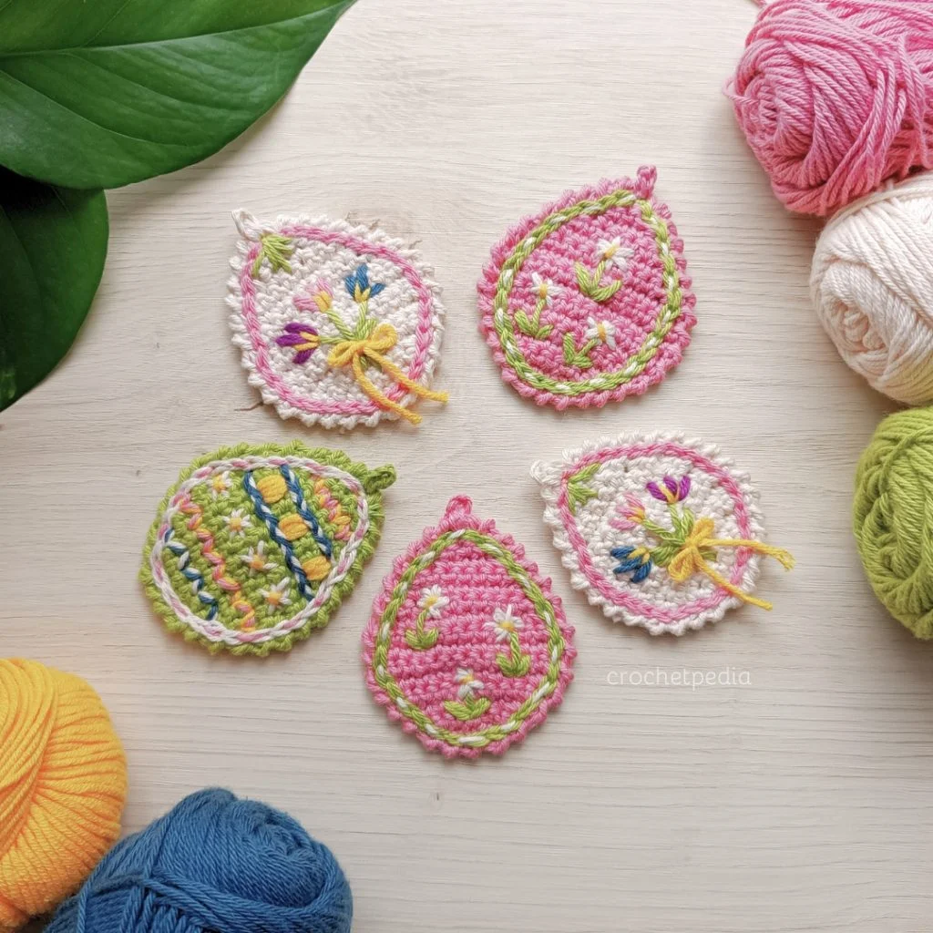 crochet egg decor