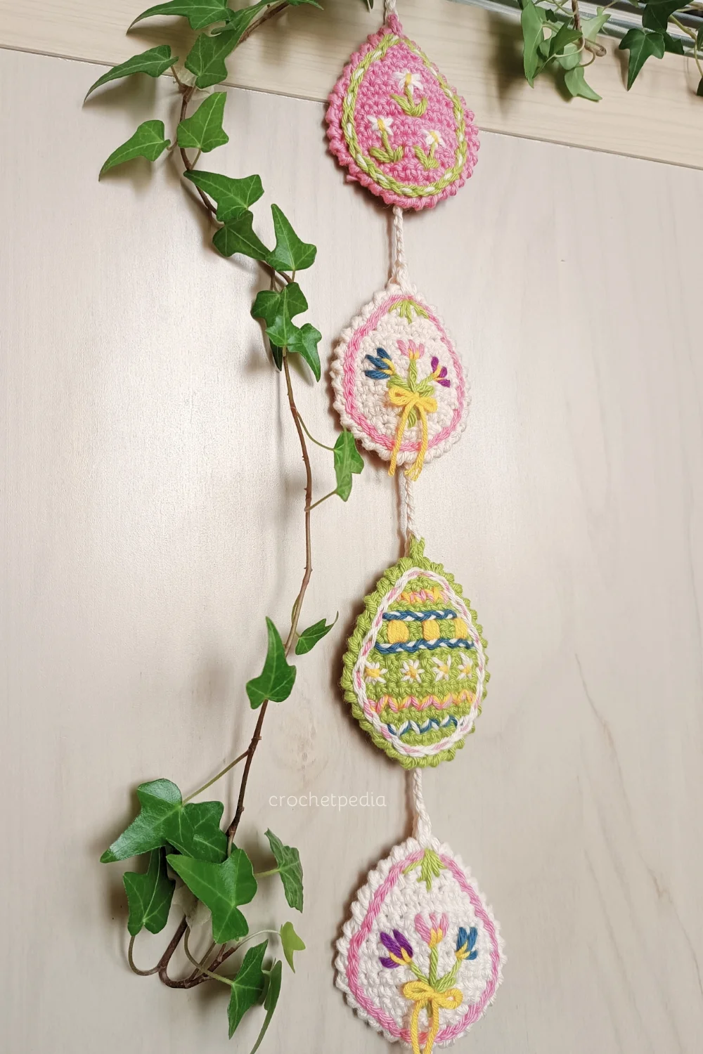 crochet egg decor