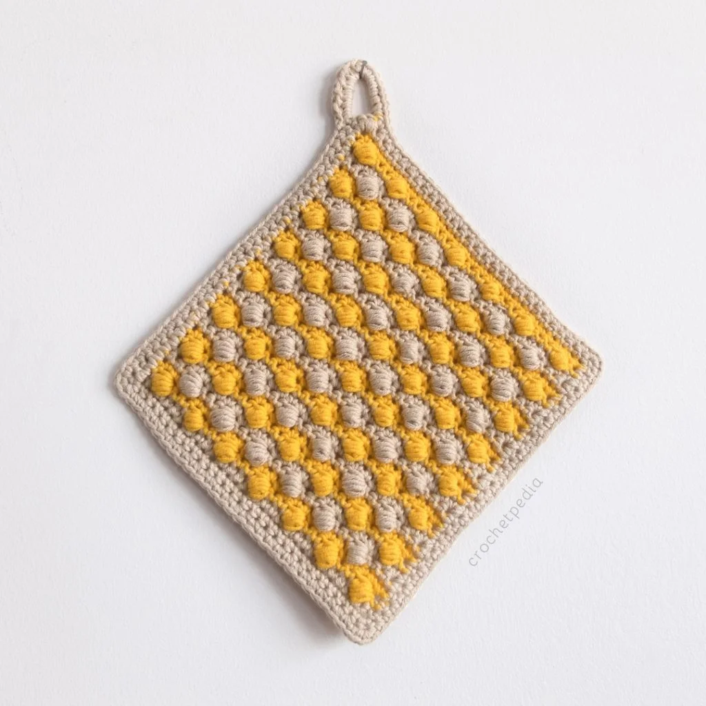 puff stitch hotpad free pattern