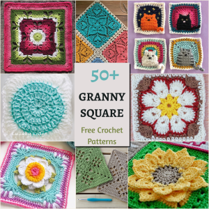 50 free granny squares - feature photo / collage