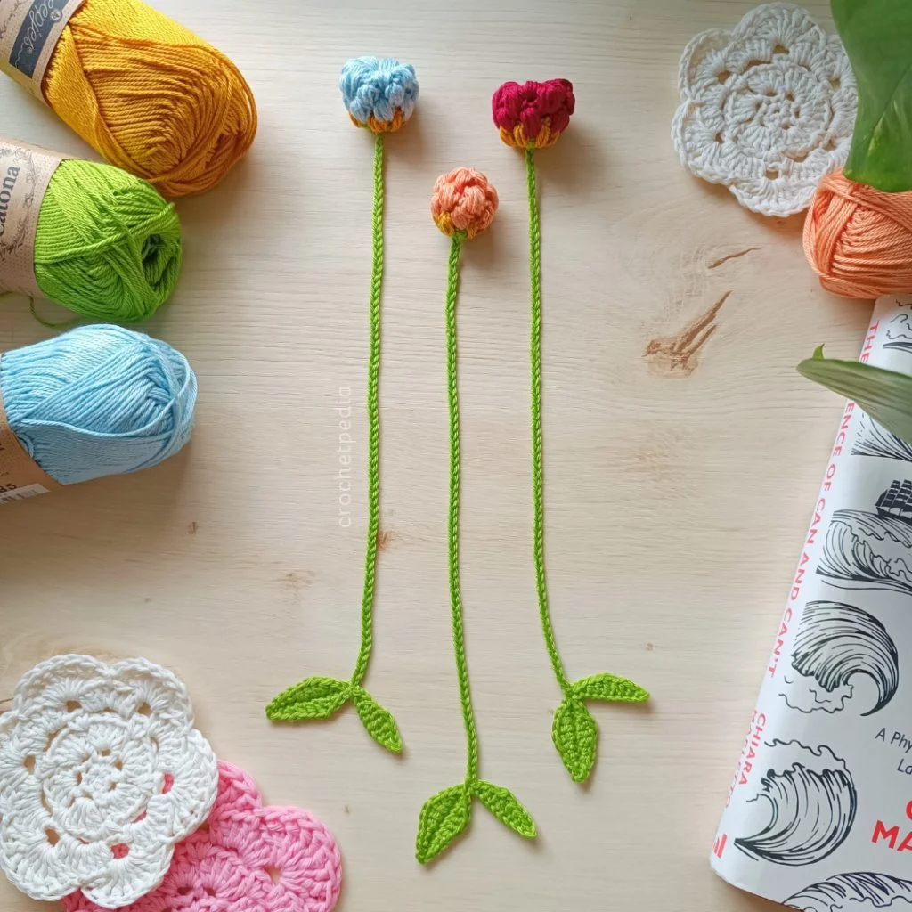 puff flower bookmarks
