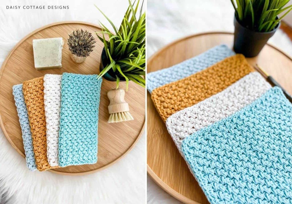 an example of a crocheted washcloths