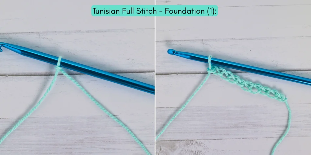 Tunisian Full Stitch photo tutorial 1