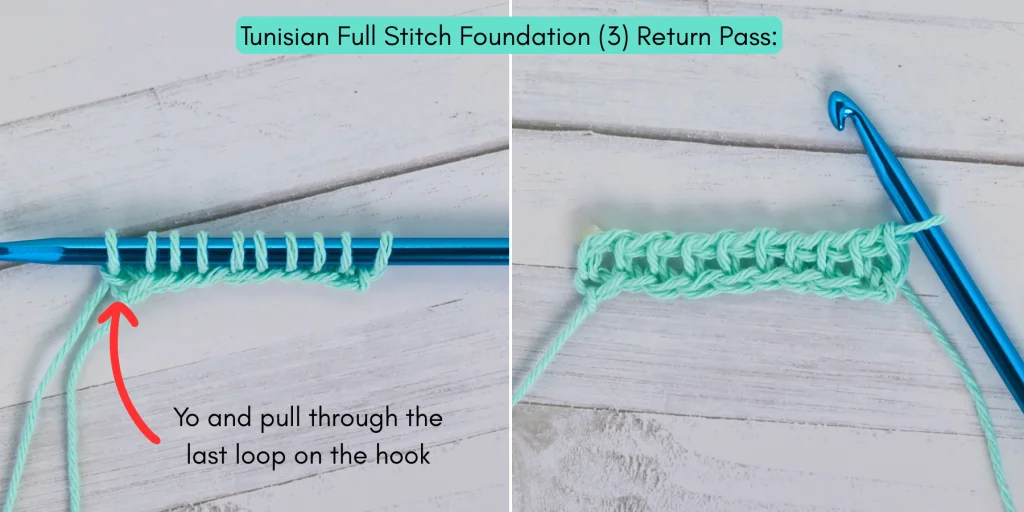 Tunisian Full Stitch photo tutorial 3