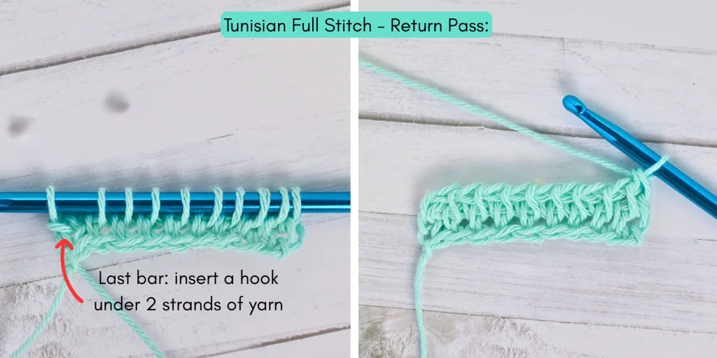 Tunisian Full Stitch photo tutorial 5