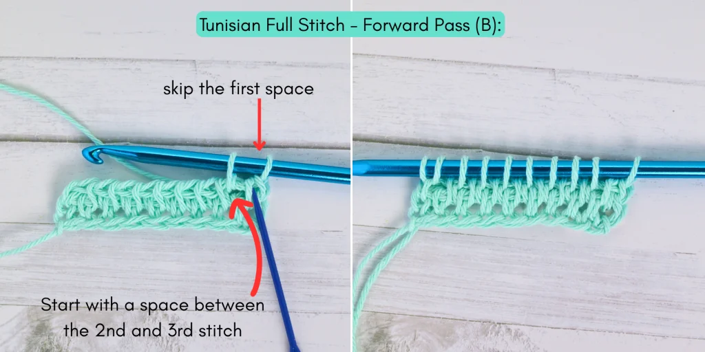 Tunisian Full Stitch photo tutorial - 6